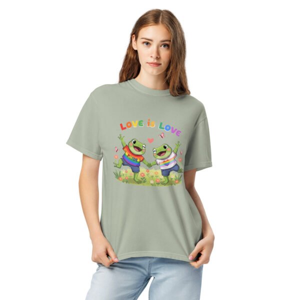 Love is Love1: Unisex garment-dyed heavyweight t-shirt - Image 15