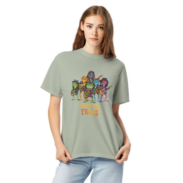 Grateful Frogs2: Unisex garment-dyed heavyweight t-shirt - Image 7