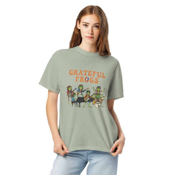 Grateful Frogs3: Unisex garment-dyed heavyweight t-shirt - Image 8