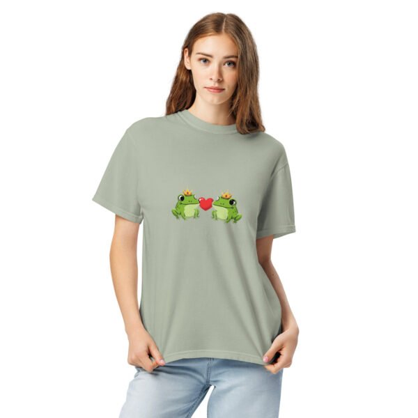 Frogs in Love: Unisex garment-dyed heavyweight t-shirt - Image 7