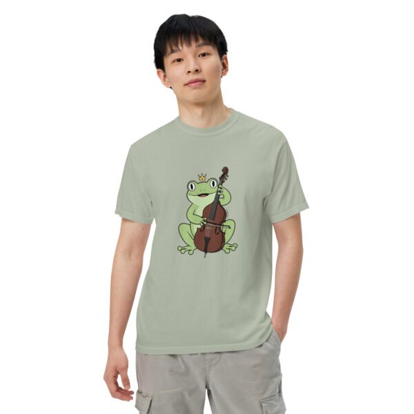 Frog on Bass: Unisex garment-dyed heavyweight t-shirt - Image 38