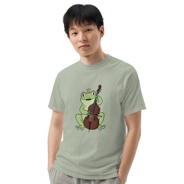 Frog on Bass: Unisex garment-dyed heavyweight t-shirt - Image 39