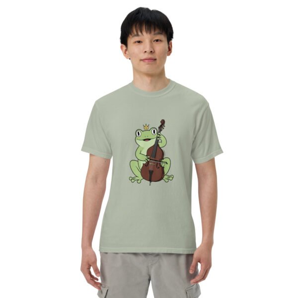 Frog on Bass: Unisex garment-dyed heavyweight t-shirt - Image 37