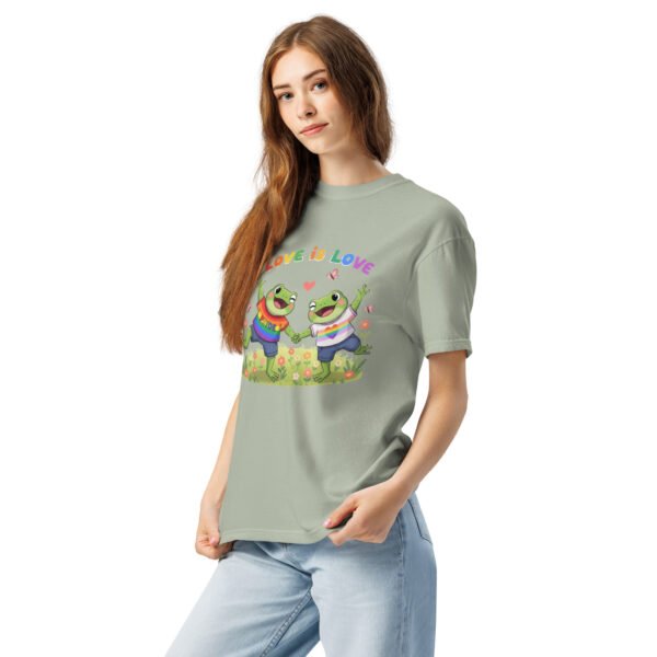 Love is Love1: Unisex garment-dyed heavyweight t-shirt - Image 14