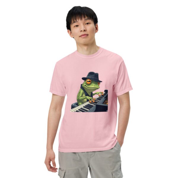 Frog on Piano: Unisex garment-dyed heavyweight t-shirt - Image 38