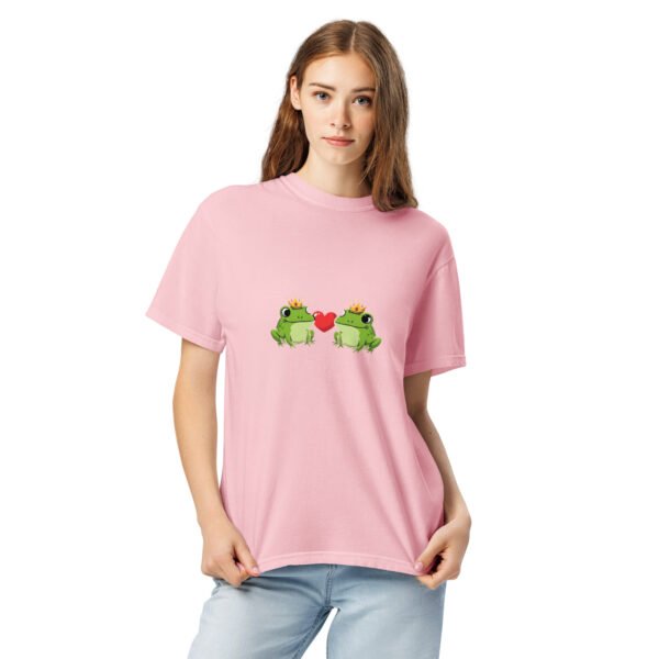 Frogs in Love: Unisex garment-dyed heavyweight t-shirt - Image 9