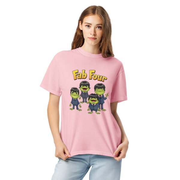 Fab Four Frogs: Unisex garment-dyed heavyweight t-shirt - Image 8