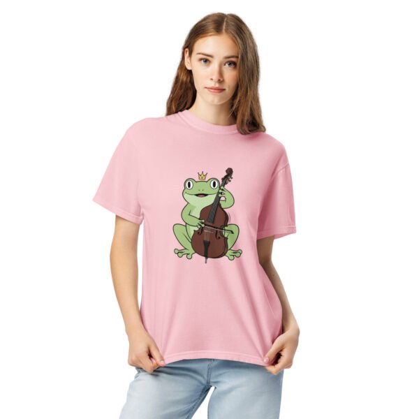 Frog on Bass: Unisex garment-dyed heavyweight t-shirt - Image 9