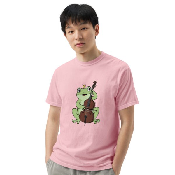 Frog on Bass: Unisex garment-dyed heavyweight t-shirt - Image 49