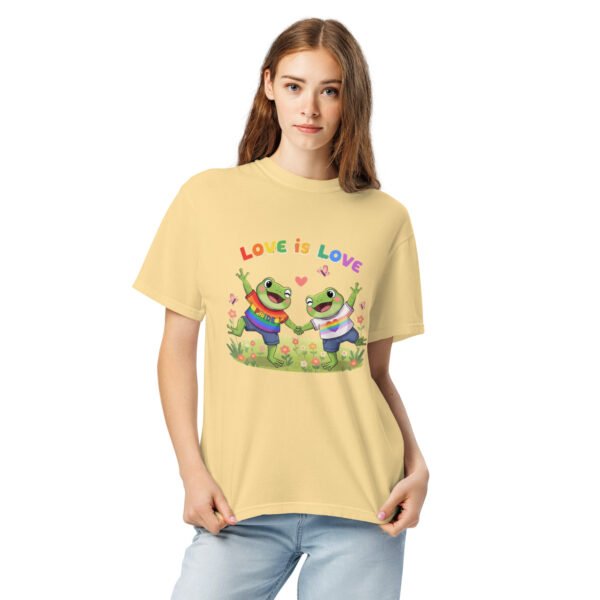 Love is Love1: Unisex garment-dyed heavyweight t-shirt - Image 21