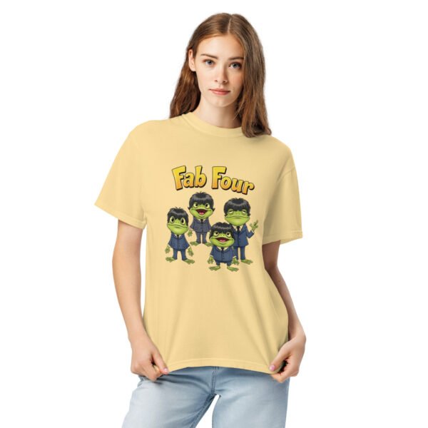 Fab Four Frogs: Unisex garment-dyed heavyweight t-shirt - Image 9