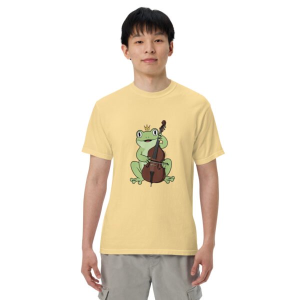 Frog on Bass: Unisex garment-dyed heavyweight t-shirt - Image 51
