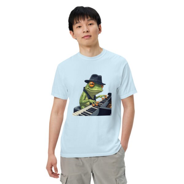 Frog on Piano: Unisex garment-dyed heavyweight t-shirt - Image 41
