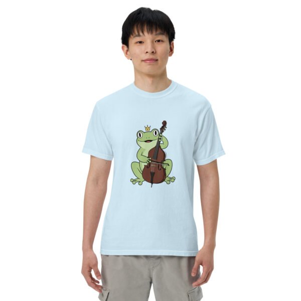 Frog on Bass: Unisex garment-dyed heavyweight t-shirt - Image 55