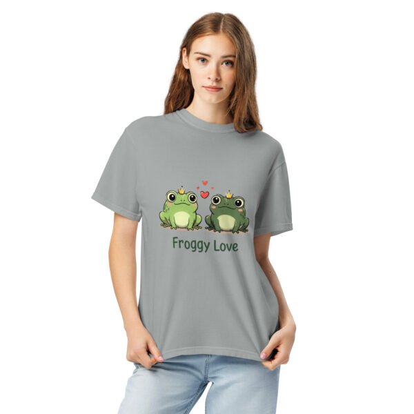 Froggy Love 1: Unisex garment-dyed heavyweight t-shirt - Image 5