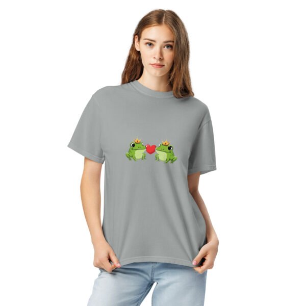 Frogs in Love: Unisex garment-dyed heavyweight t-shirt - Image 5
