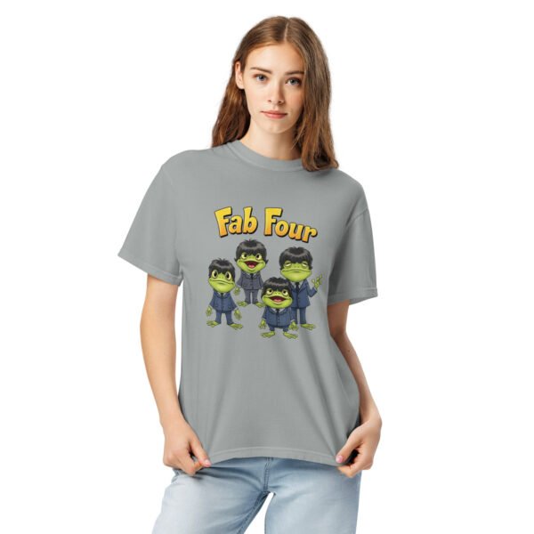 Fab Four Frogs: Unisex garment-dyed heavyweight t-shirt - Image 5