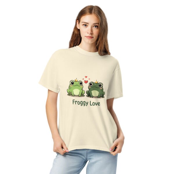 Froggy Love 1: Unisex garment-dyed heavyweight t-shirt - Image 12