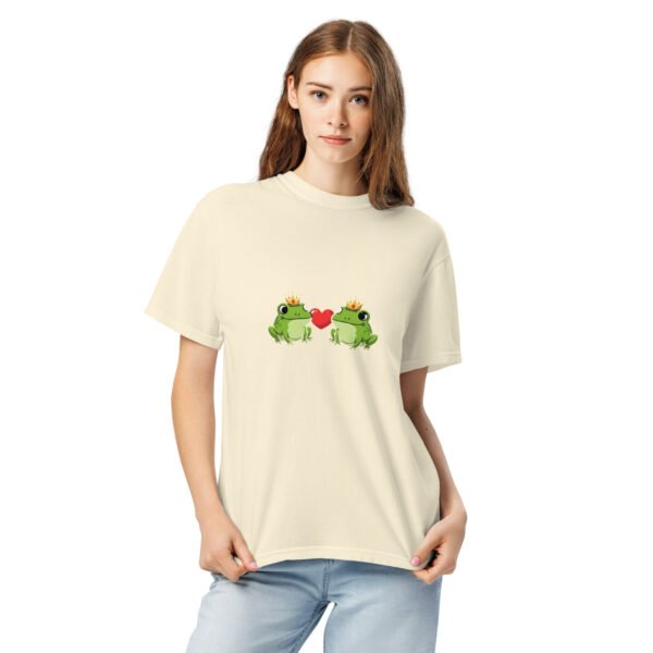 Frogs in Love: Unisex garment-dyed heavyweight t-shirt - Image 12