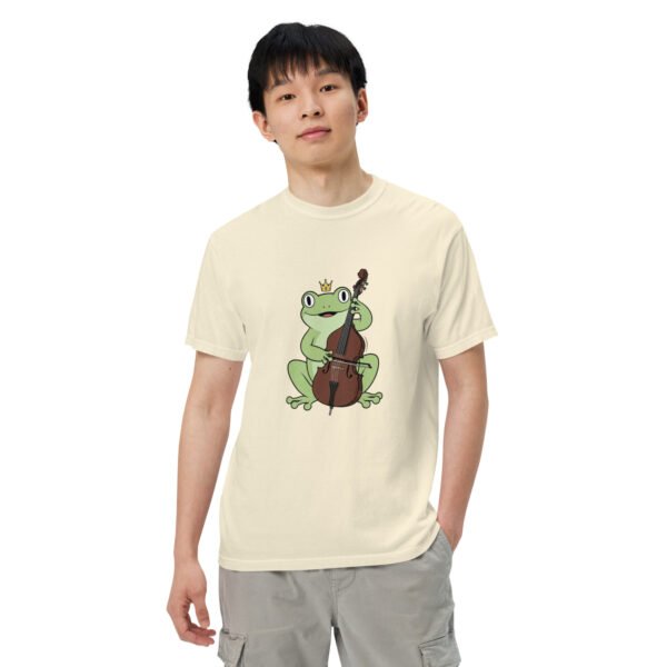 Frog on Bass: Unisex garment-dyed heavyweight t-shirt - Image 61