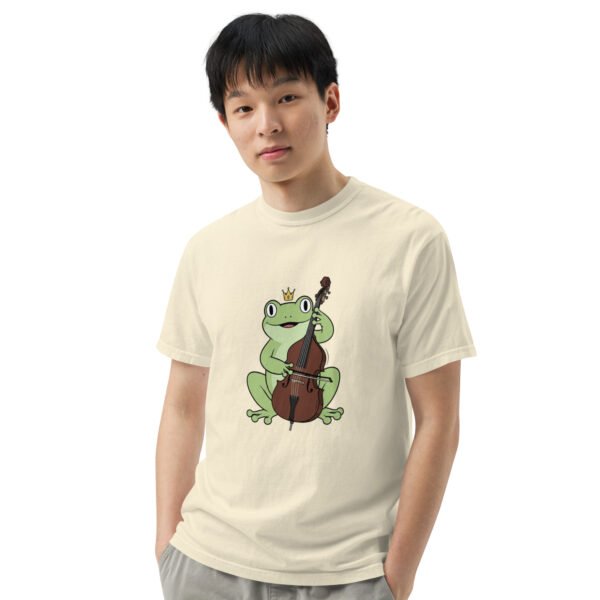 Frog on Bass: Unisex garment-dyed heavyweight t-shirt - Image 62
