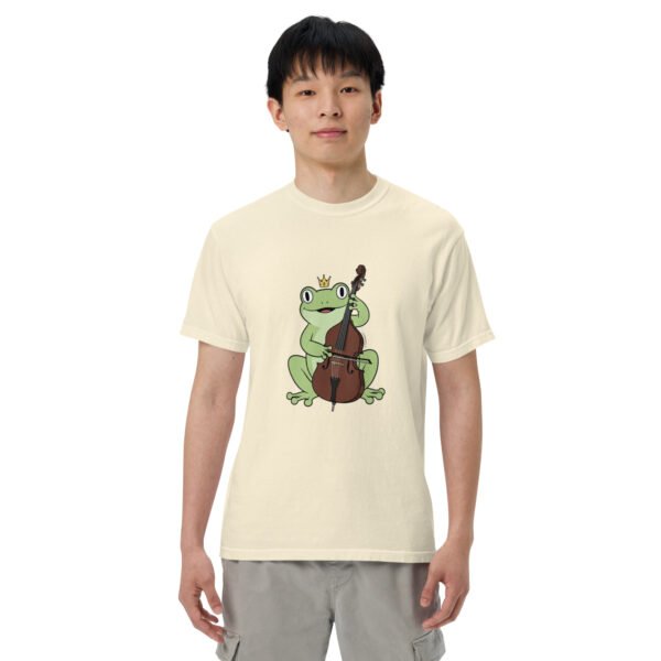Frog on Bass: Unisex garment-dyed heavyweight t-shirt - Image 60