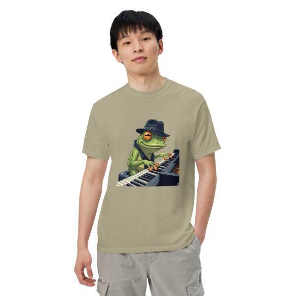 Frog on Piano: Unisex garment-dyed heavyweight t-shirt - Image 26