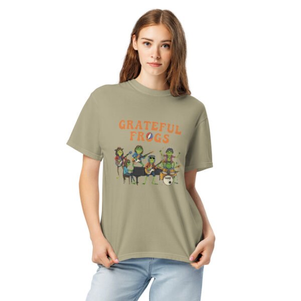Grateful Frogs3: Unisex garment-dyed heavyweight t-shirt - Image 6