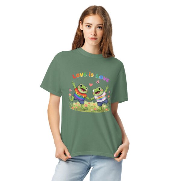 Love is Love1: Unisex garment-dyed heavyweight t-shirt - Image 6