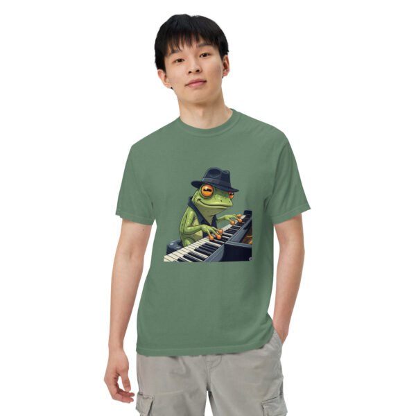 Frog on Piano: Unisex garment-dyed heavyweight t-shirt - Image 20