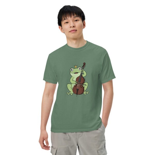 Frog on Bass: Unisex garment-dyed heavyweight t-shirt - Image 22