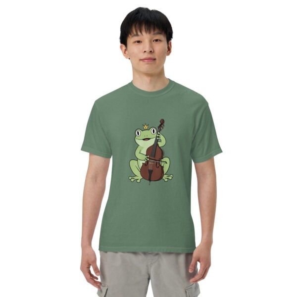 Frog on Bass: Unisex garment-dyed heavyweight t-shirt - Image 21