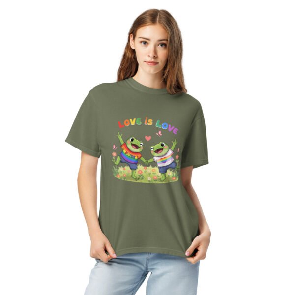 Love is Love1: Unisex garment-dyed heavyweight t-shirt - Image 5