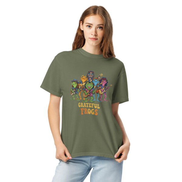 Grateful Frogs2: Unisex garment-dyed heavyweight t-shirt - Image 3