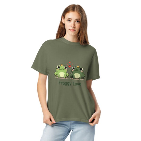 Froggy Love 1: Unisex garment-dyed heavyweight t-shirt - Image 3