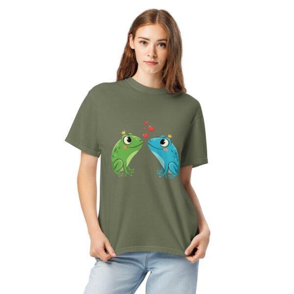 Froggy Love2: Unisex garment-dyed heavyweight t-shirt - Image 3