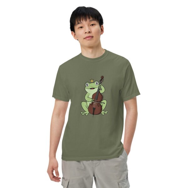 Frog on Bass: Unisex garment-dyed heavyweight t-shirt - Image 18