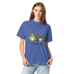 Alternative view of Froggy Love 1: Unisex garment-dyed heavyweight t-shirt