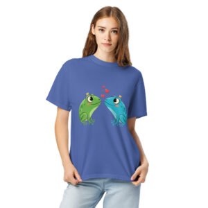 Alternative view of Froggy Love2: Unisex garment-dyed heavyweight t-shirt