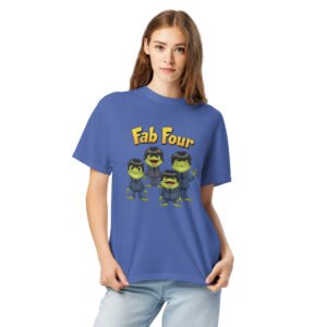 Alternative view of Fab Four Frogs: Unisex garment-dyed heavyweight t-shirt
