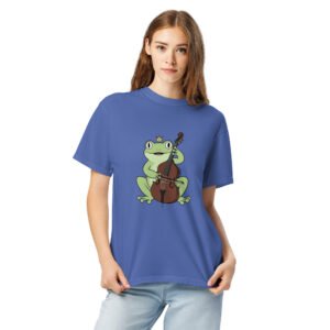 Alternative view of Frog on Bass: Unisex garment-dyed heavyweight t-shirt