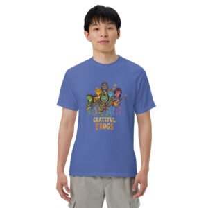 Grateful Frogs2: Unisex garment-dyed heavyweight t-shirt