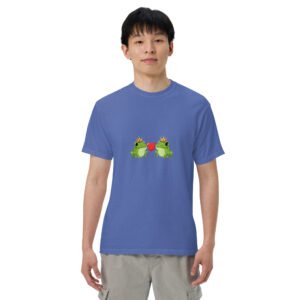 Frogs in Love: Unisex garment-dyed heavyweight t-shirt