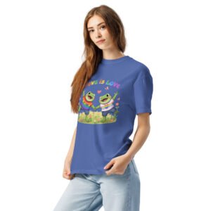 Alternative view of Love is Love1: Unisex garment-dyed heavyweight t-shirt