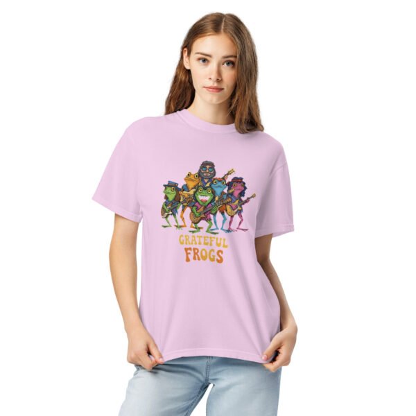Grateful Frogs2: Unisex garment-dyed heavyweight t-shirt - Image 8