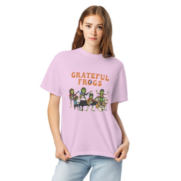 Grateful Frogs3: Unisex garment-dyed heavyweight t-shirt - Image 9