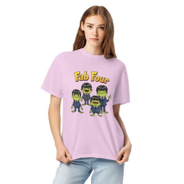 Fab Four Frogs: Unisex garment-dyed heavyweight t-shirt - Image 7