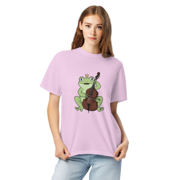 Frog on Bass: Unisex garment-dyed heavyweight t-shirt - Image 8