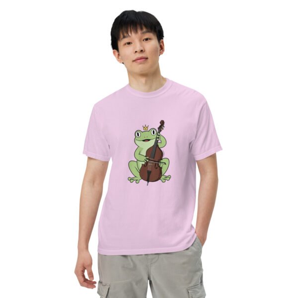 Frog on Bass: Unisex garment-dyed heavyweight t-shirt - Image 44