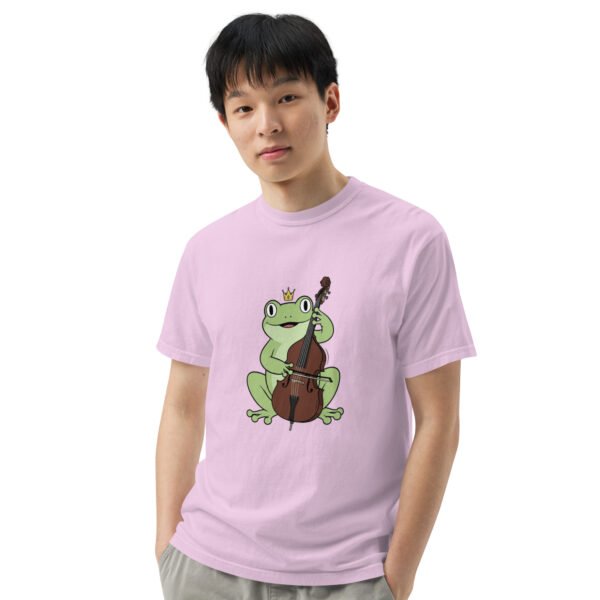 Frog on Bass: Unisex garment-dyed heavyweight t-shirt - Image 45